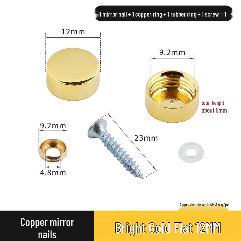 Copricerchio Specchio Rameo per Coperture Decorative