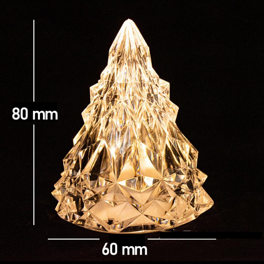 Crystal Mini Christmas Light LED Christmas Night Lamp Home Table Decor Christmas Tree Decoration Kids Friend Gift New Year