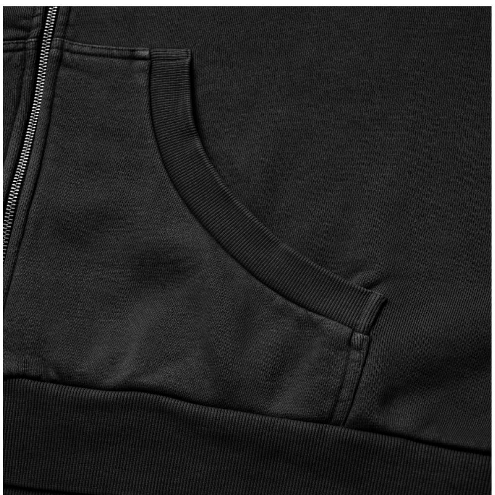 Entire Studio Es2106so  Full Zip Soot  Heavy Uniform Hoodie Zip Up