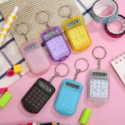 Multifunctional Key Chain 8 Digits Display School Supplies Portable Student Stationery School