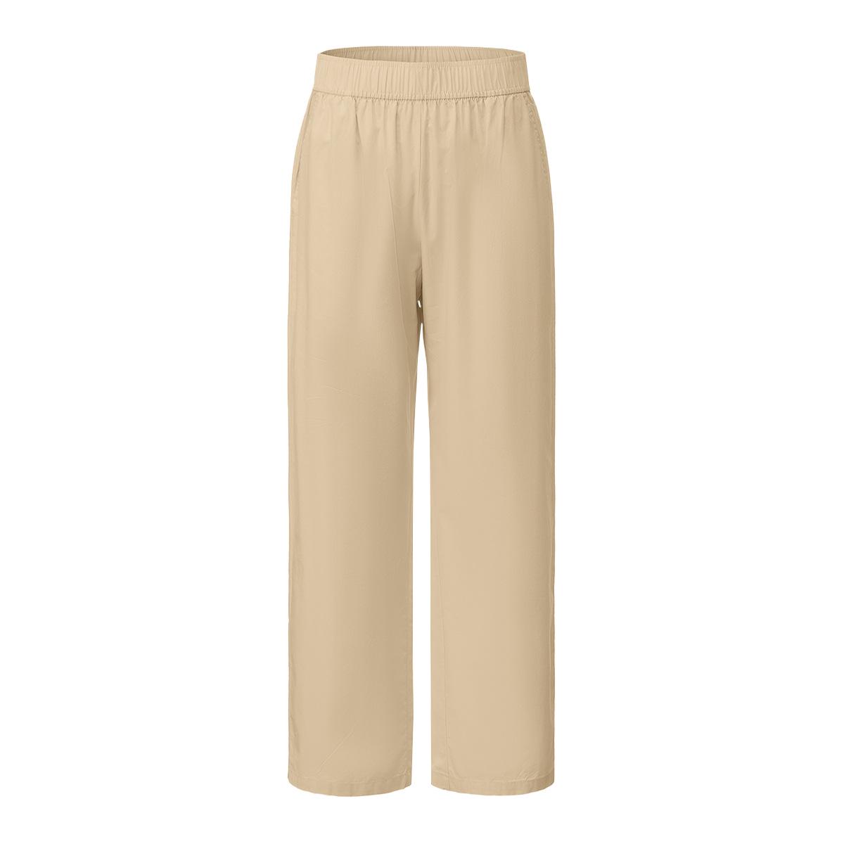 

Elastic Waist High-Waist Straight-Leg Pants (9/10 Length) XL