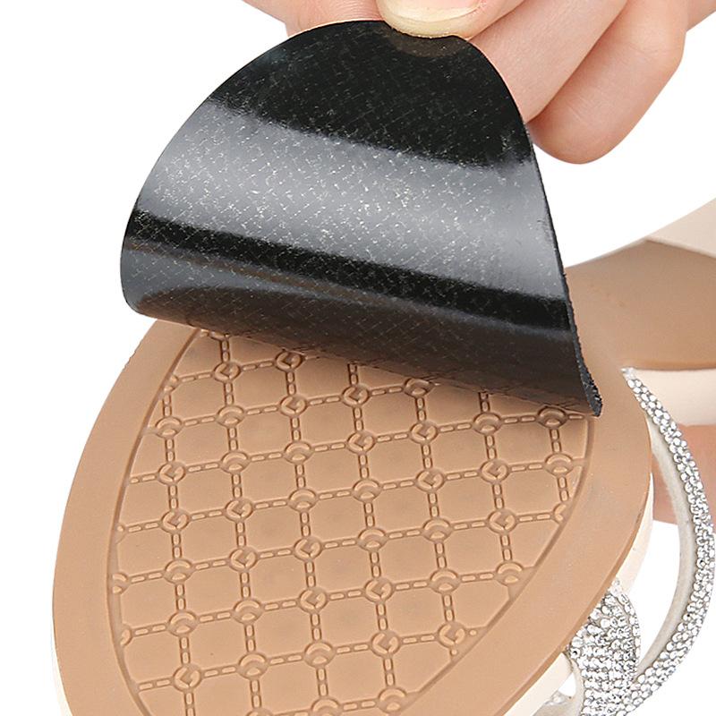 New Forefoot Anti Skid Sticker Wear Resistant Beef Tendon Glue High Heel Sole Plaid Rubber Insole for Shoes