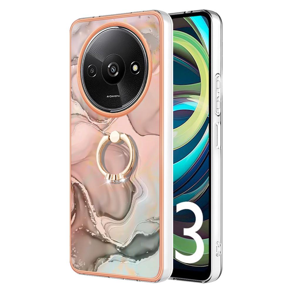 

YB IMD Series-17 Style-E For Xiaomi Redmi A3/Poco C61 4G Slim Case 2.0mm Kickstand TPU Phone Cover Pink