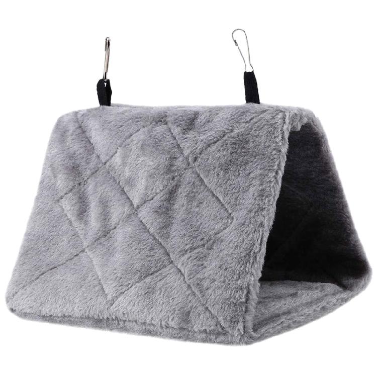 

Parrot Hammock with 2 Hanging Hooks Warm Snuggle Hut Cage Tent for Cockatiels S серый