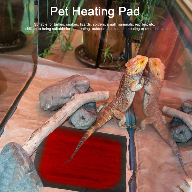 Turtle Heating Pad USB Plug In Reptile Heating Pad Waterproof Dustproof Pet Warming Mat Foldable Reptile Heater For Snake