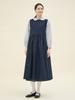 Chikita [Spring 25] Apron Dress (Light Cotton) Navy 251209Snv