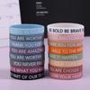 Gummiarmbänder mit Motivierendem Zitat, farbige, inspirierende Silikonarmbänder, dehnbar, Unisex-Armbänder für Frauen und Männer, Geschenke