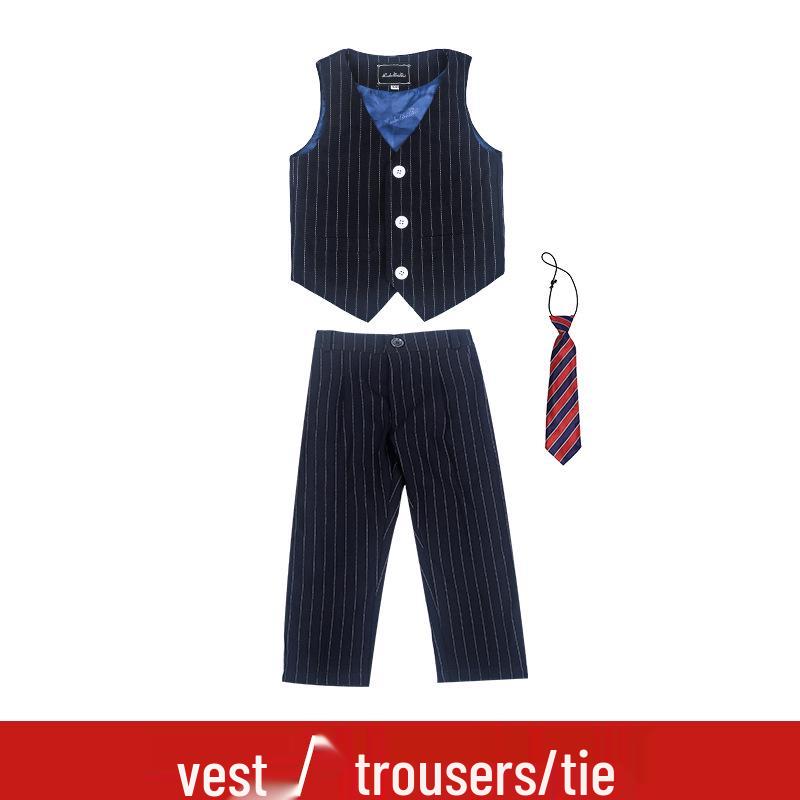 Set costum formal blazer princiar pentru băieți pentru scenă și interpretare la pian