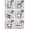 6pcs Panda Patch Selfadhesive Badges Patch Sticker No Sewing For Clothing Hat Accessories Decoration For Craft Lovers