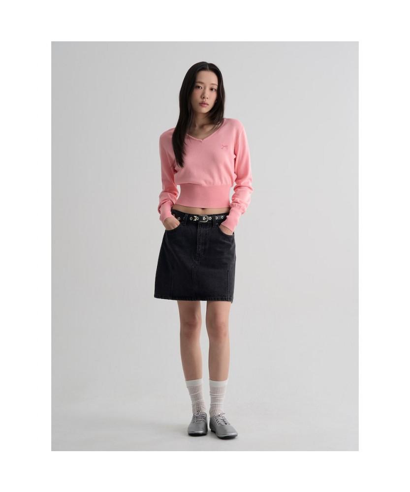 8SECONDS V-Neck Ribbon Pullover - Pink
