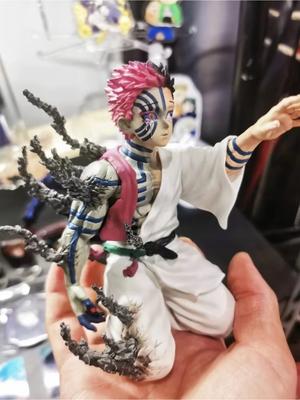 13cm Auf Lager Demon Slayer Akaza Hakuji Anime Figur Modell Puppe Actionfigur PVC Dekoration Peripheres Desktop-Ornament Spielzeug
