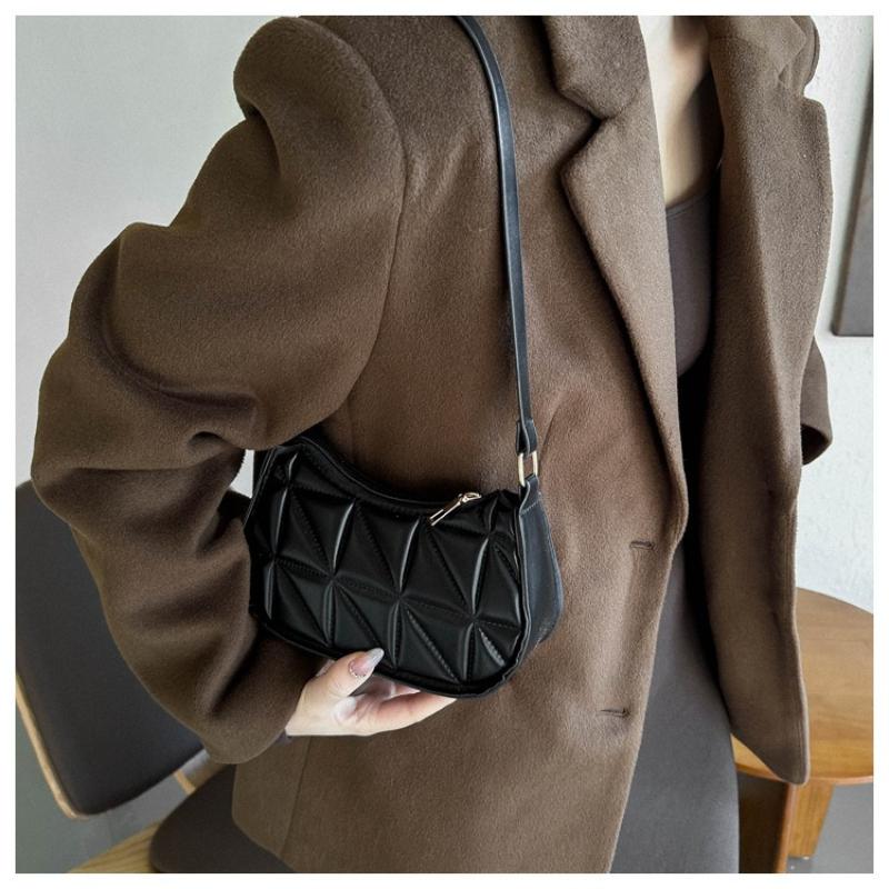 New Solid Color Casual Women's Handbags Shoulder Bag with Niche Retro Design Fashiable and Trendy Leather Crossbody Bags
