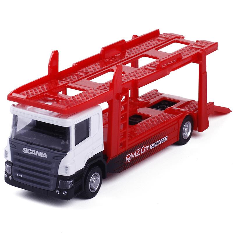 1/64 Scania LKW Autotransporter Anhänger Transporter Farbe Weiß