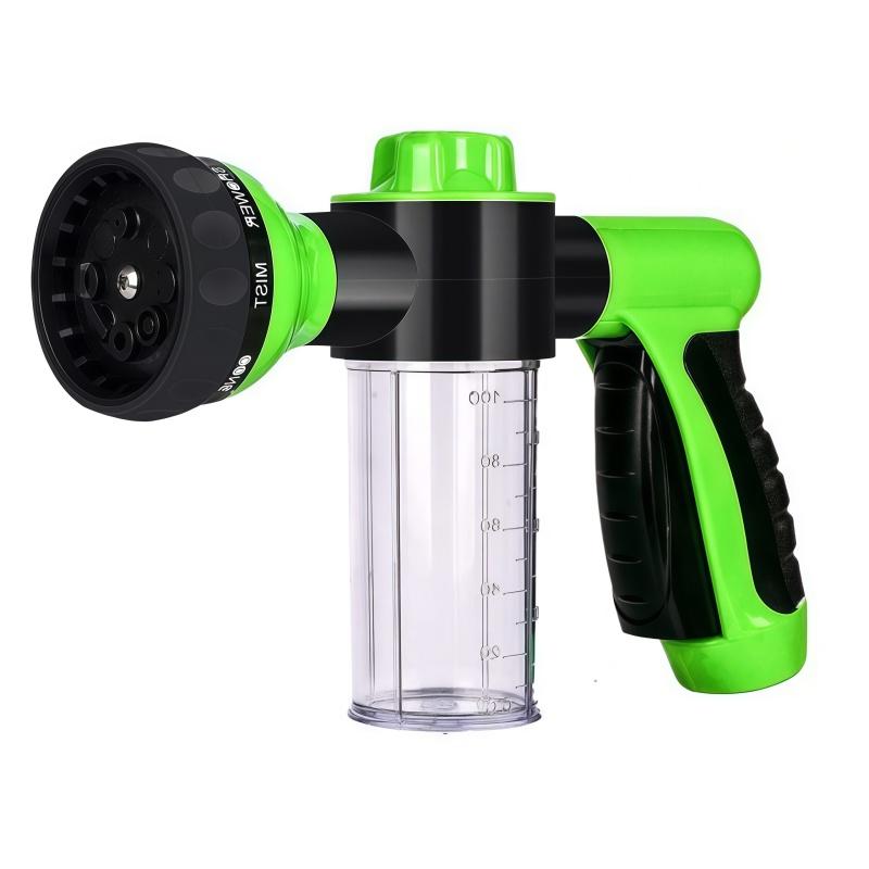 Pistolet à Eau Mousseuse Automatique Haute Pression avec Buse à Jet à 3 Niveaux Lave-Auto Outil Portable