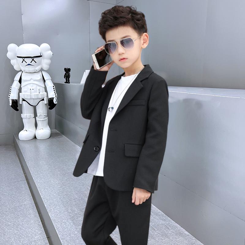 

Boys Black Tuxedo Suit Jacket – 2023 Spring/Autumn Piano Performance Wear 160cm