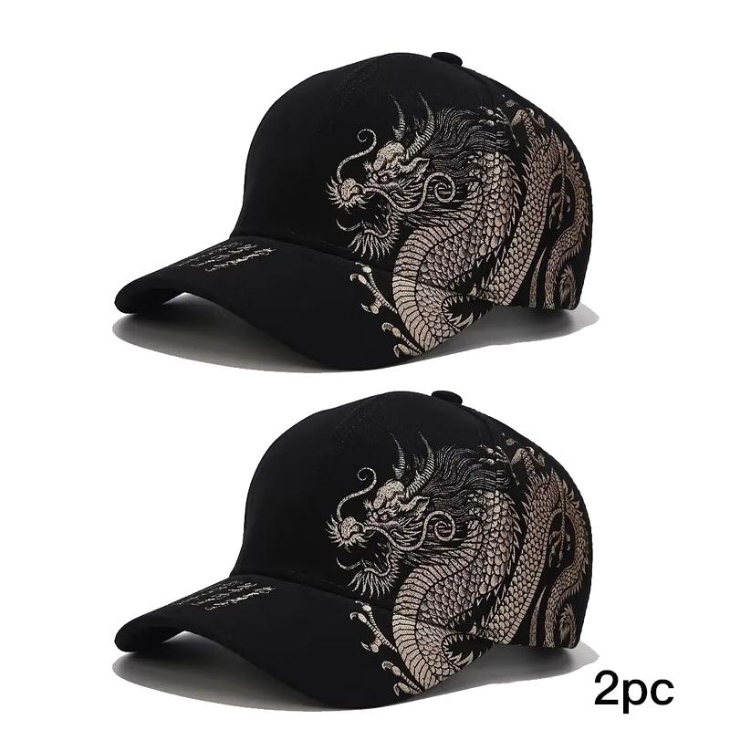Yiran Bag Women's Chinese Style Dragon Pattern Baseball Hat For Men And Versatile National Tide Cap, Hip Hop Hip Hop Skateboarding, Cool Cm