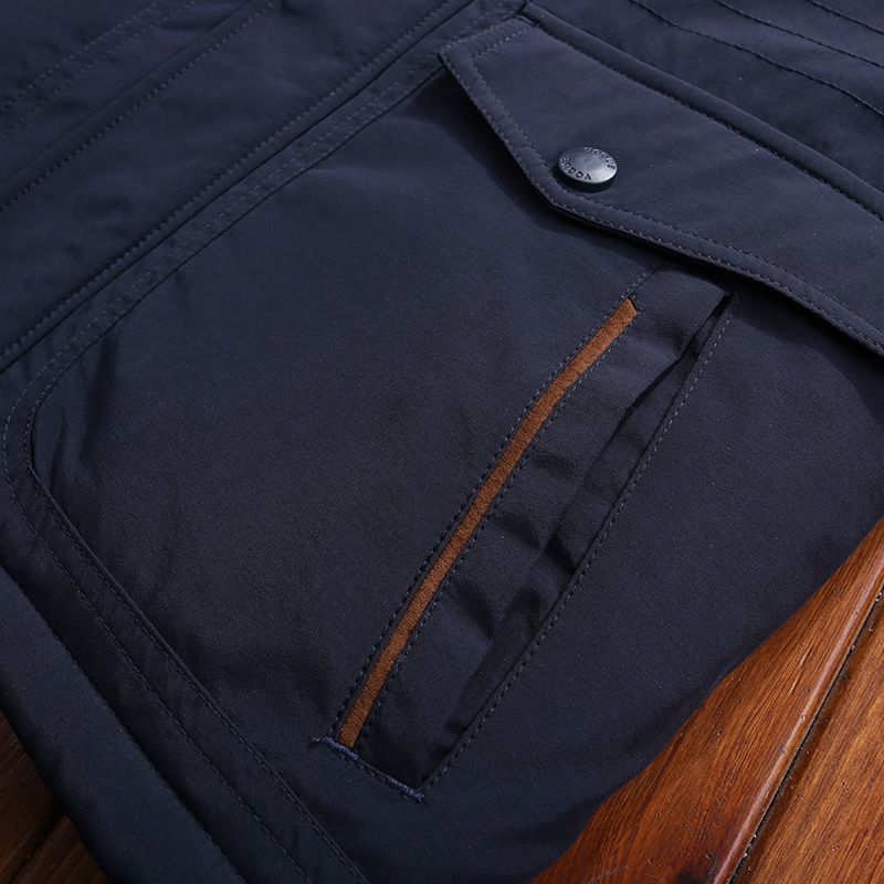 Winter Cotton Clothes Men's Medium and Long Thermal Cotton-padded Clothes with Fleece and Thickened Jackets, Loose Middle-aged and Young People