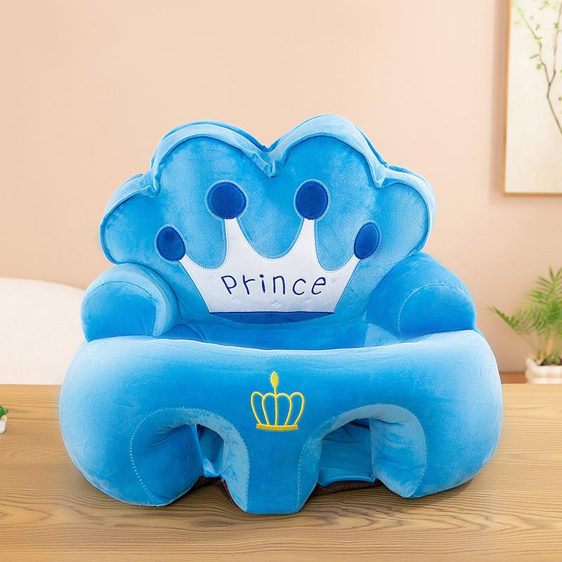 Toddler Sitting Aid With Crown Shape And Soft Plush Material For Stability