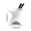 Fondue Mug Set With Fork 220ml Mini Ceramic Desserts Fondue Pot Personal Cheese Butter Melting Mug For Caramel Desserts Snacks