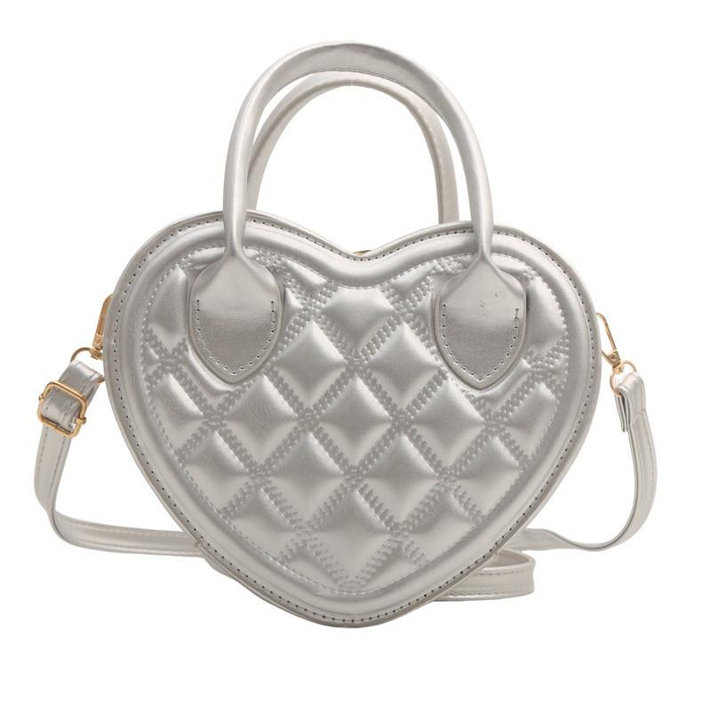 Stylish Pu Leather Heart Tote Bag For Women Chic Street Style Crossbody Bag