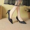 Retro Pointed Thin Heels High Heels Women's Spring and Summer 2025 New Temperament Shallow Commuting Fashion Versatile Single Shoes