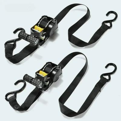 Auto Cargo Straps Retractable Belts Ratchet Tensioner for Load Luggage Motorcycle Car Truck Tie Down Securing Strap Set