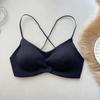 Light and not sultry, thin shoulder straps crossed, beautiful back, backless, bacteriostatic, cool in summer, steel-rimless underwear,thin women's bra