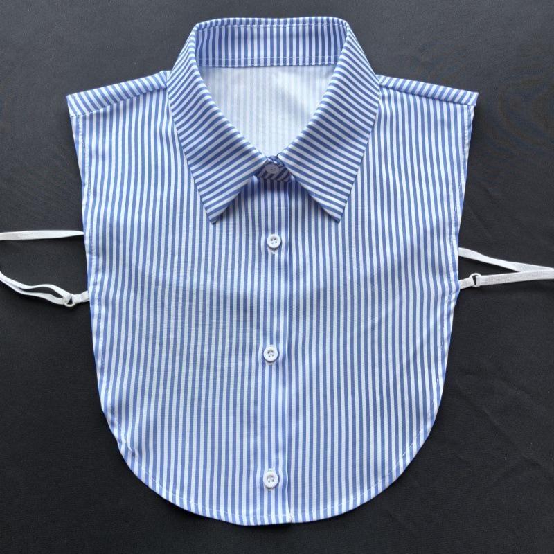 

Универсальный поддельный воротник с белой полосой, базовый цвет, индивидуальный комфорт, темперамент, поддельный воротник, повседневный, для поездок на работу, для вечеринок, повседневный