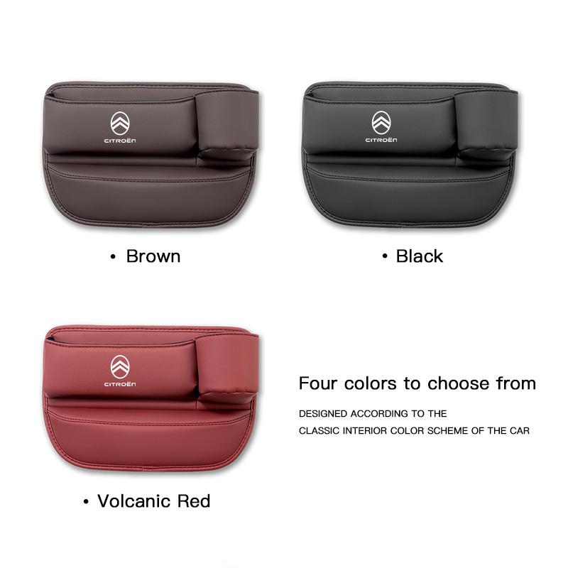 PJHC7 Car Seat Organizer Gap Filling Storage Box For Citroen C5X C3 C4 Aircross Picasso Cactus Celysee e-C3 e-C4 C6 C1 C2 Berlingo