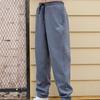Reebok Solid Color Logo Fleece Knit Joggers Unisex bottoms Blue Gray 23RMF601UGB7