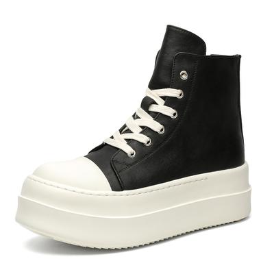 Zapatos de Cuero de Moda Para Hombre Plataforma Cuero Genuino Talla Grande Zapatos Alta Calidad Diseñador Formal Plataforma Casuales Zapatos Exteriores