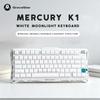 Gravastar Mercury K1 White Moonlight Wireless Gaming Mechanical Keyboard Jelly Keycaps 75% Bluetooth RGB Hotswap Gamer Keyboard