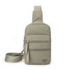 Outdoor Multi-Compartment Men's Chest Bag Solid Color Crossbody Bag
