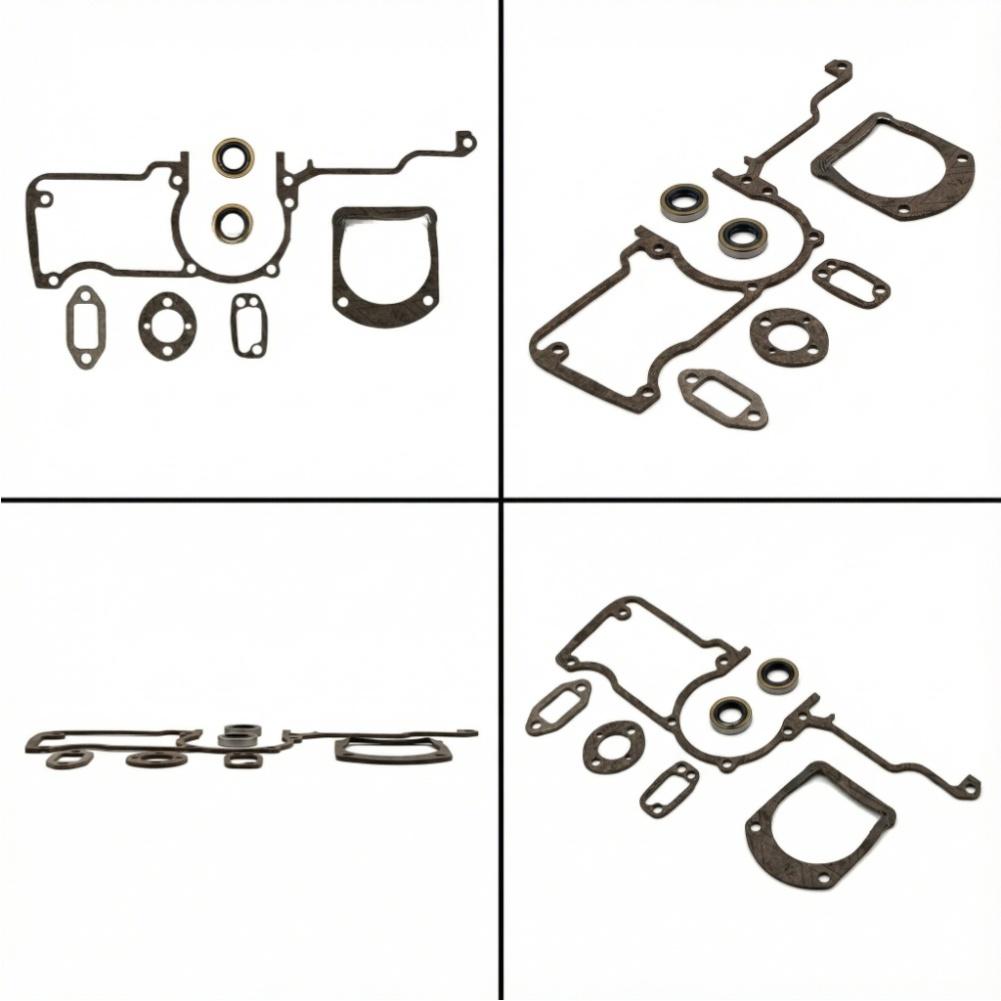 5pcs Gaskets With 2pcs Oil Seals For-Husqvarna 61/268/268xp Chainsaws 501522604 Garden Power Tools Oil Seal Gaskets Kit