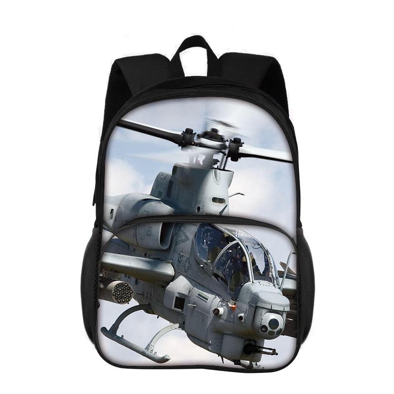 Helikopteres új, kerek elejű, nagy kapacitású, mechanikus nyomtatású hátizsák a legjobb születésnapi ajándék iskolás fiúknak és lányoknak