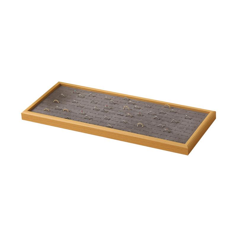 Wooden Jewelry Displays Tray Rings Jewellery Showcase Pallet Large Capacity Ring Organizer Tray Household Trinket Storage Salver