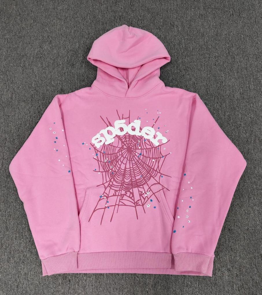 Hanorac Bărbătesc Greu cu Imprimeu Pânză de Păianjen - Trendy, Croială Largă cu Plus de Catifea