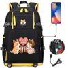 Cute Shiba Inu Corgi USB Charging Backpack for Middle High School Students Travel Casual Daypack