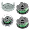 String Trimmer Parts Trimmer Spool Cap Replacing Spools 3pcs Automatic Green Solid Thread Length Per Spool : 3