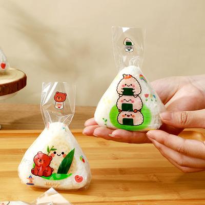 50 Stück Süße Cartoon Japanische Dreieckige Reisbällchen Verpackungsbeutel Nori Onigiri Sushi Tasche Sushi Zubereitungsform Bento Zubehör