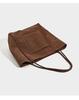 Large Capacity Suede Shoulder Tote: Artistic Lazy Style for Students & Shoppers