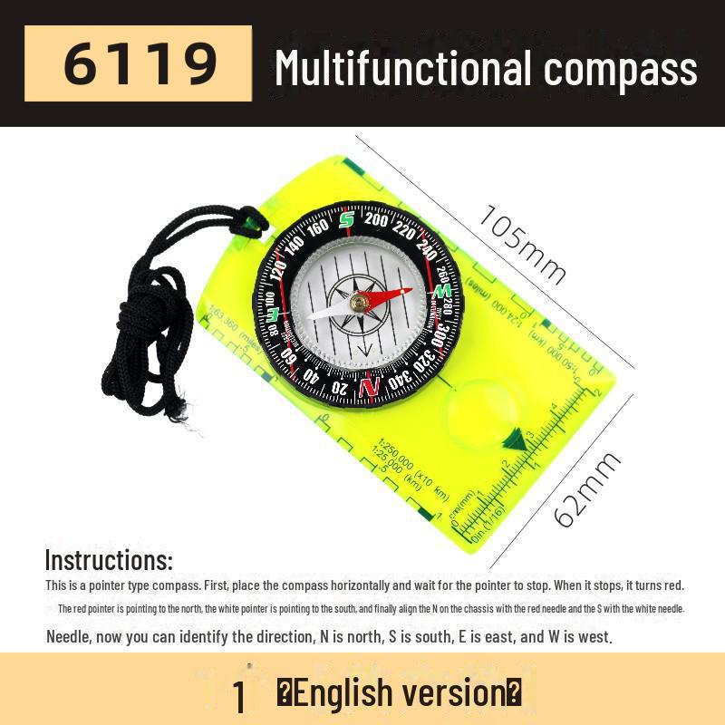 DC45-5C Outdoor Camping Map Compass with Ruler Scale