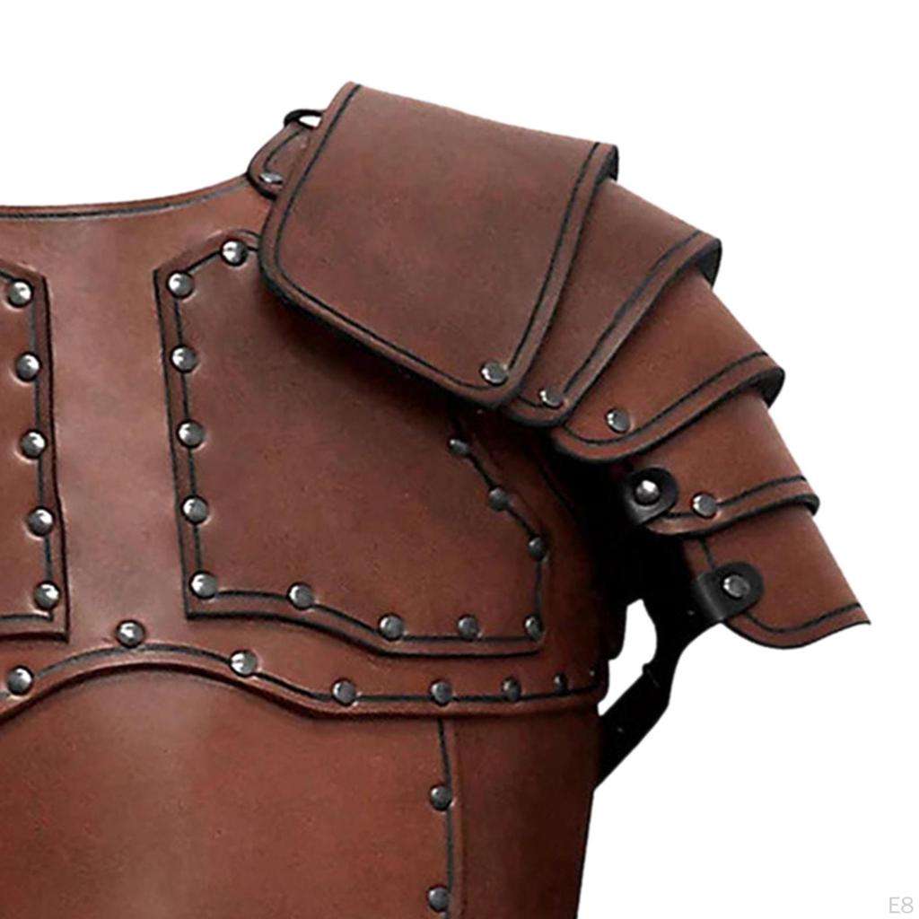 Adjustable Renaissance Costume Chest Brace with Shoulder Protector Medieval Vest for Cosplay