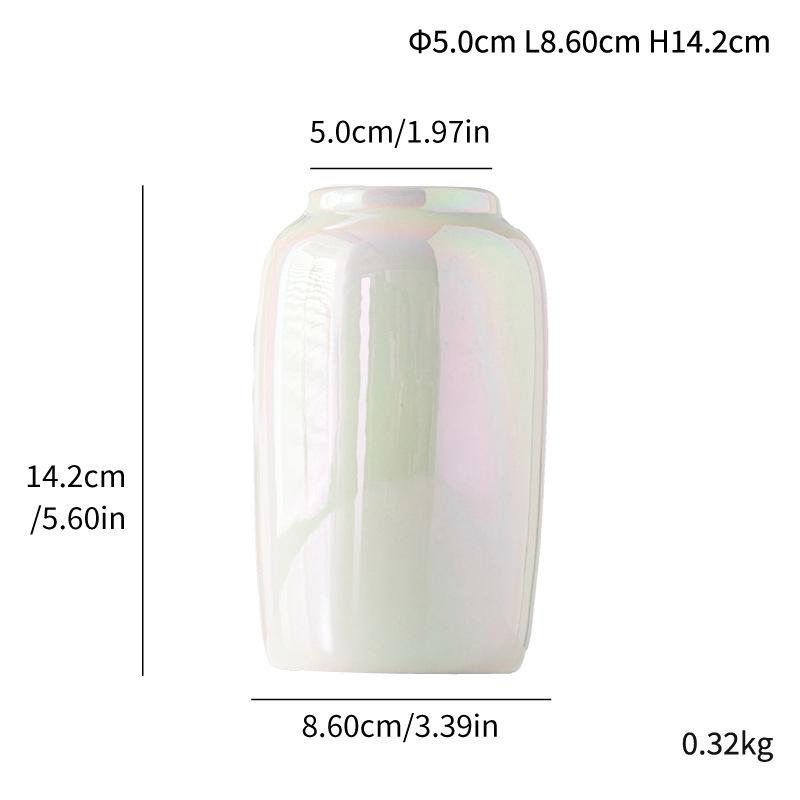 Modern Minimalist Electroplated Ceramic Vase - Light Luxury Home Decor