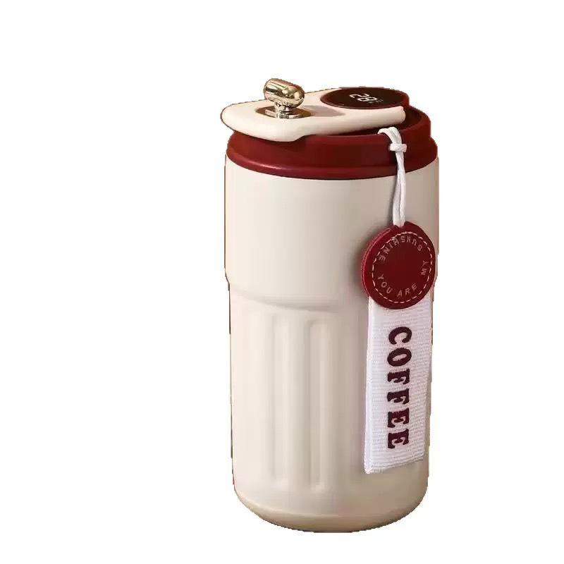 450ml Stainless Steel Thermos Cup with Smart Temperature Display, Portable, Leak-Proof, Corrosion Resistant, High-Quality Travel Coffee Mug