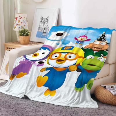 Cartoon P Pororo der kleine P Pinguin Decke Weich und Hautfreundlich Für Sofa Bett Nickerchen Tagesdecke Alle Jahreszeiten Bettdecke