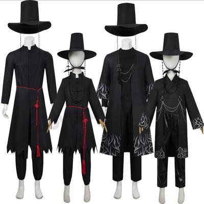 Cazadores de Demonios KPOP SAJA BOYS Jinu Disfraz Cosplay Niños Hombres Uniforme Sombrero Uñas Accesorios Disfraz Cosplay Anime Fiesta Halloween Traje