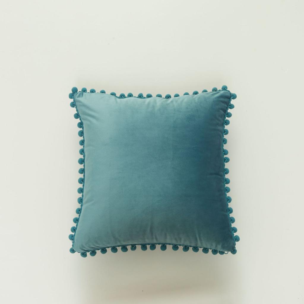 Modern Minimalist Living Room Dutch Velvet Cushion Cover with Large Ball Edge INS Nordic Style Pillow Cover Without Core