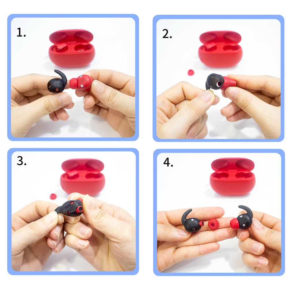5 Par Silikonowych Haczyków na Uszy Nakładki na Słuchawki Antypoślizgowe Nakładki na Uszy Pokrowiec Odporny na Upadki Końcówki do Uszu Wymiana dla Beats Studio Buds