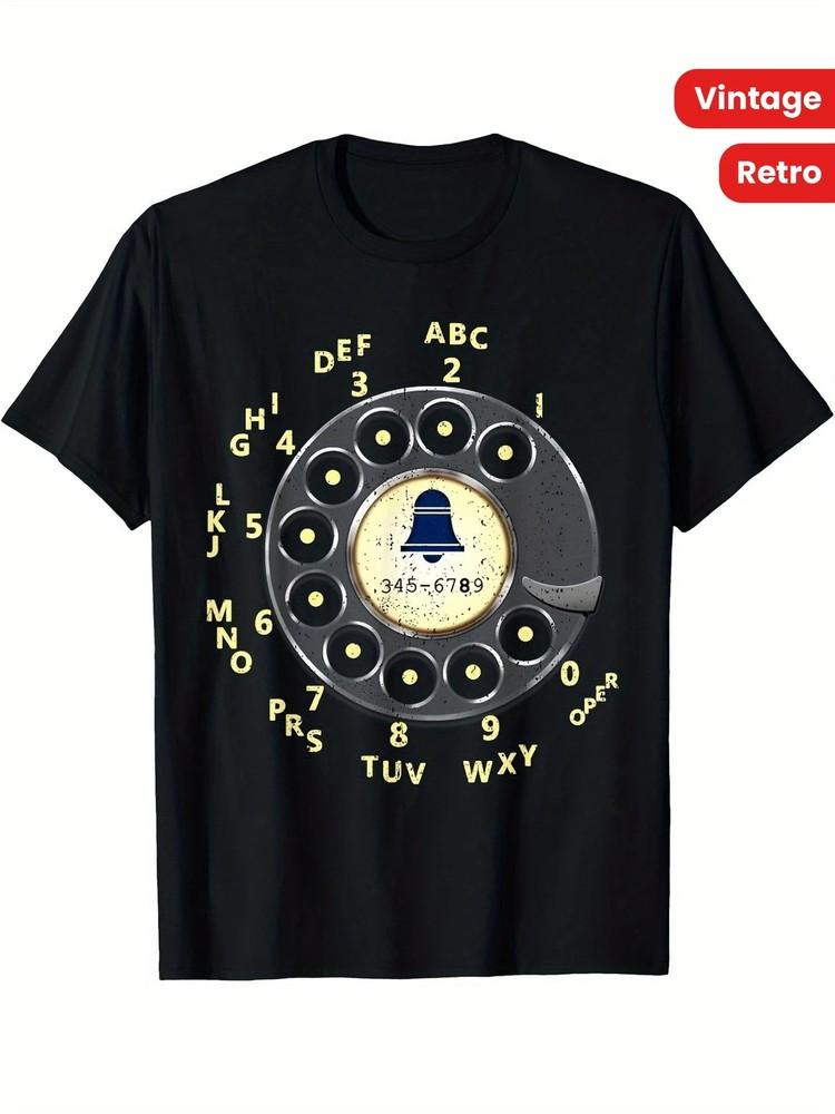 

Vintage Retro Rotary Dial Telephone T-Shirt M